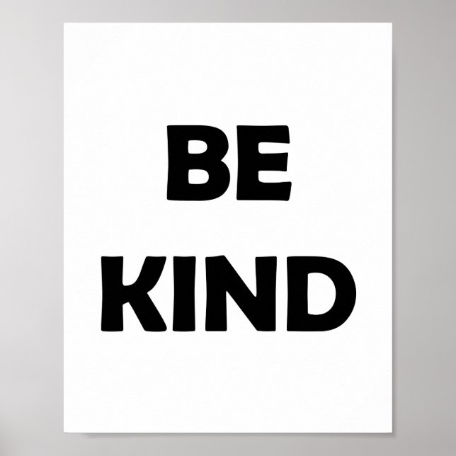 Poster Seja gentil e brilhante | Palavras Motivacionais (Frente)