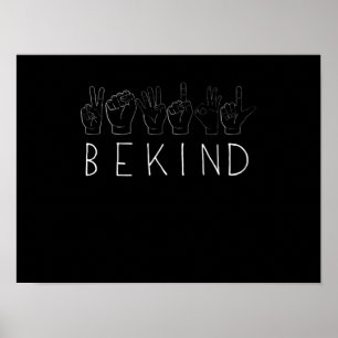 Poster Seja gentil em assinar o dia anti-bullying