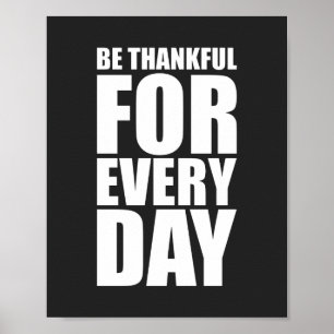 Poster Seja grato por todos os dias Cotação Inspirati