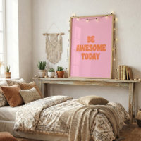 Seja Incrível Frase Inspiradora e Motivadora Rosa