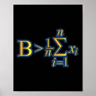 Poster Seja Maior que a Média - Citações de Matemática