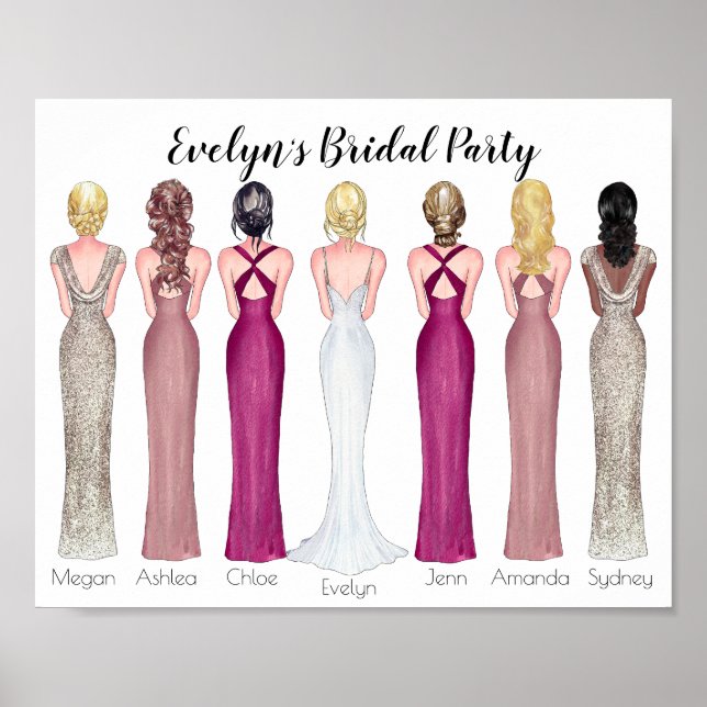 Poster Seja meu anúncio de proposta de Madrinha de casame (Frente)