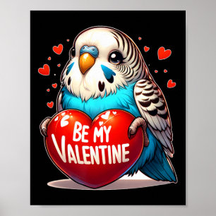 Poster Seja Meu Budgie no Dia dos Namorados Coração