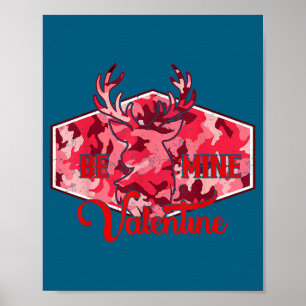 Poster Seja Minha Namorada Camuflagem Caça ao Veado Valen