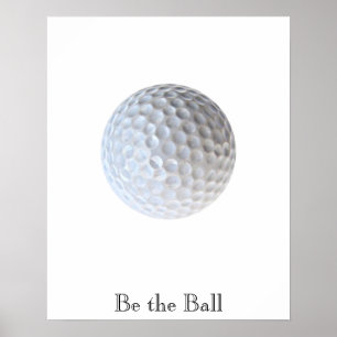 Poster Seja o golfe inspirador da bola
