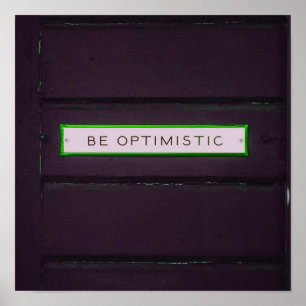 Poster Seja Otimista, Palavras Positivas, Olhar Rústico