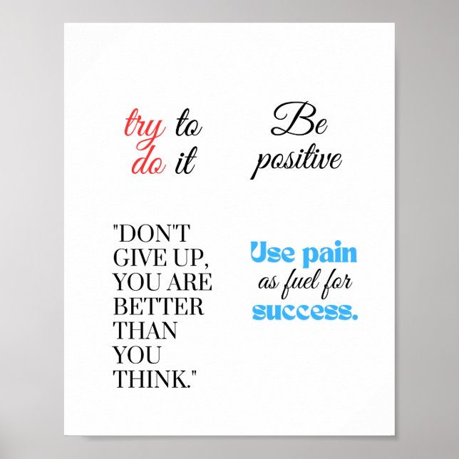 Poster Seja positivo (Frente)