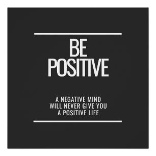 Pôster Seja Poster brilhante positivo - Arte Motivacional