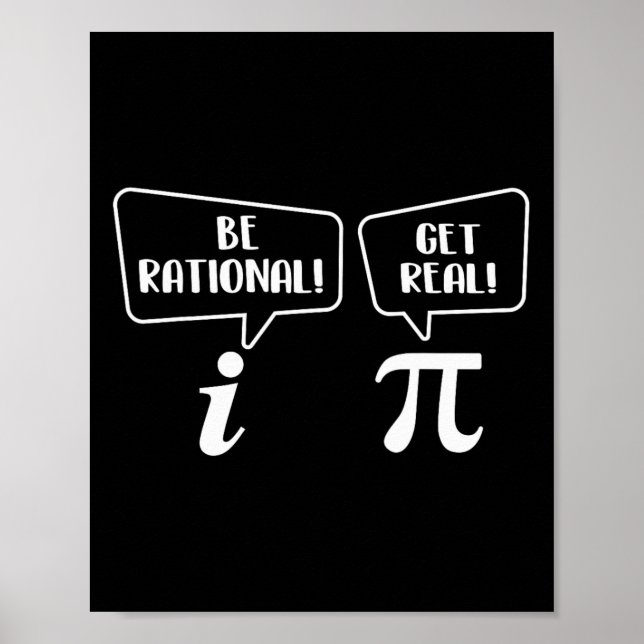 Poster Seja Racional E Realize - Pi Day Math Lover Scienc (Frente)