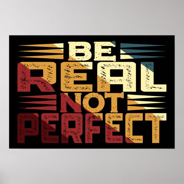 Poster Seja Real Não Perfeito (Frente)