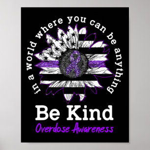 Poster Seja Roxo Roxo Sensibilização para a Sobredosagem 