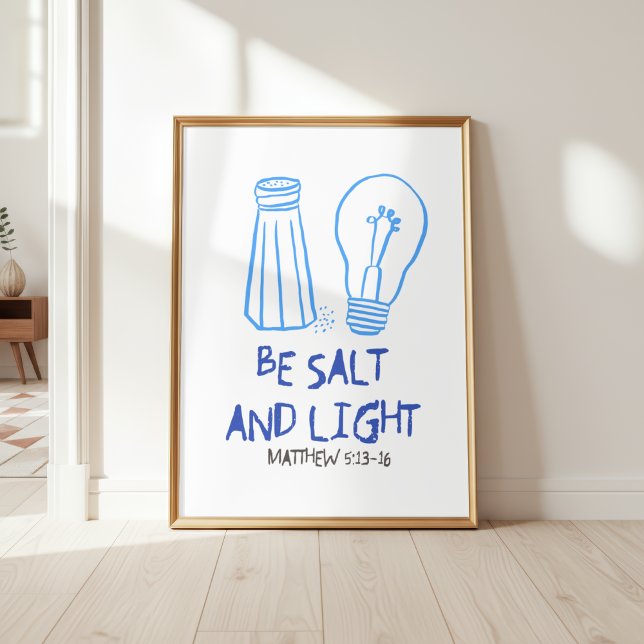 Poster Seja Sal e Luz Matriz 5:13-16 Arte de Parede (Criador carregado)