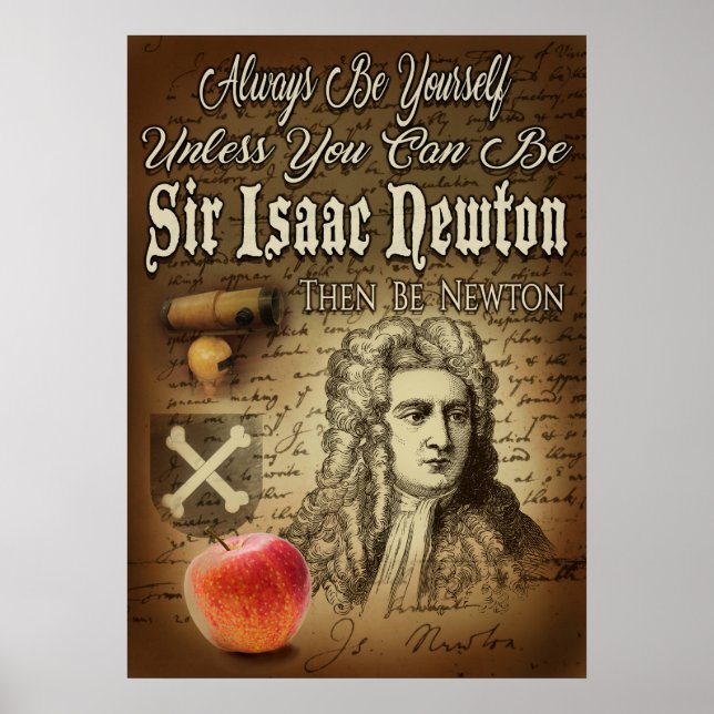 Poster Seja Sir Isaac Newton (Frente)