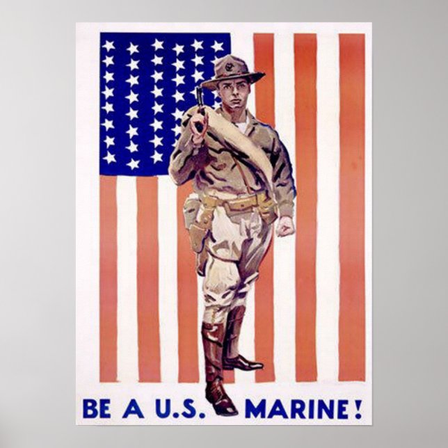 Poster Seja um fuzileiro americano (Frente)