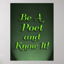 Pôster Seja Um Poeta E Conheça Um Slogan De Poema Engraça