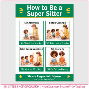 Poster Seja um Super Sentado Gráfico de Referência para S