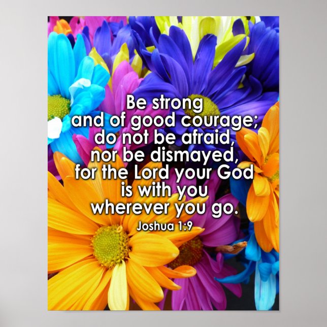 Pôster Seja uma escritura de Bíblia forte (Frente)