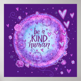 Poster Seja uma espécie de inspirivência roxa de citação