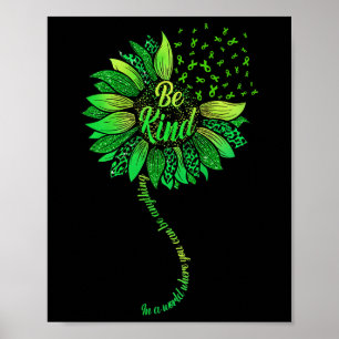 Poster Seja verde Fita Sunflower Mental Health Aware