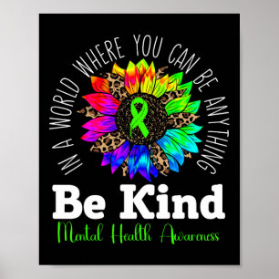 Poster Seja verde Fita Sunflower Mental Health Aware