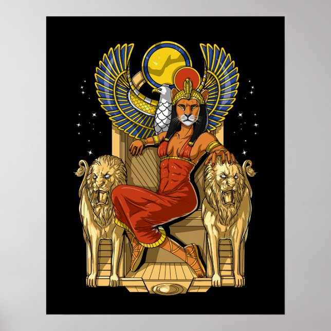 Poster Sekhmet Egípcia Lioness Goddese (Frente)