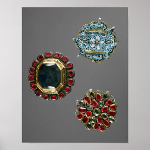 Pôster Seleção de broches do traje