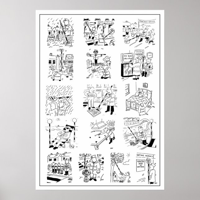 Poster Seleção de Cartoons Engraçados do Homem Lolipulado (Frente)