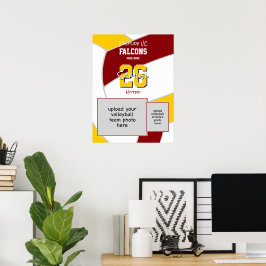 Poster seleção de vôlei marrom coloração comemorativa