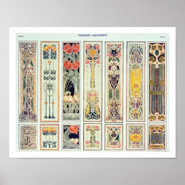 Poster Seleção dos designs do painel, placa IX de "Modern (Frente)