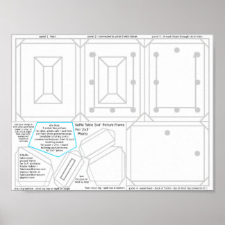 Poster Selecione 3x4 Picture Frame para 2x3 Photo Printab