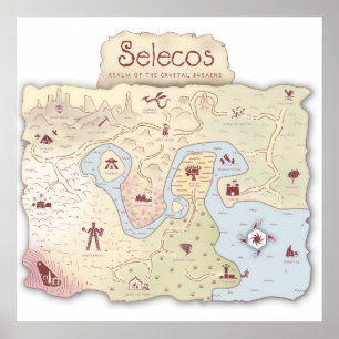 Poster Seleted Adventure Fantasy Map