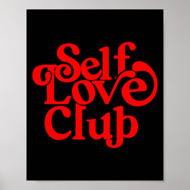 Poster Self Care Club Sitive Aesthetic Self Love Valentin (Frente)