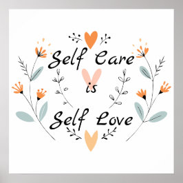 Poster Self Care é Self Love: A Motivational Wall Art