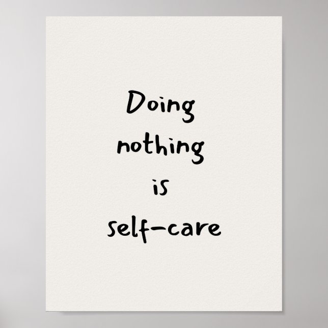 Poster Self-care quote (Frente)
