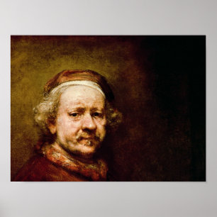 Pôster Self Portrait in at the Age of 63, 1669