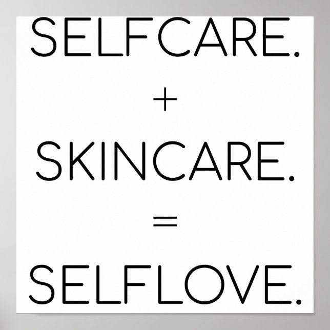 Poster Selfcare Skincare Selflove Skover Sk (Frente)