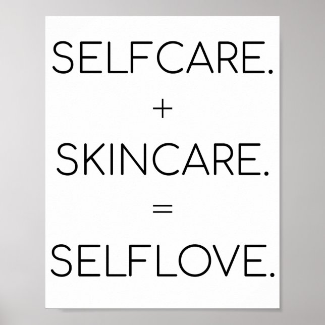 Poster Selfcare Skincare Selflove Skover Sk (Frente)