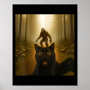 Poster Selfie De Gato Com Gatos Engraçados De Pé Grande O