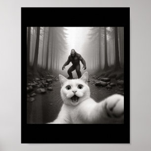 Poster Selfie de Gato Com Pé Grande Presentes Engraçados