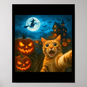 Poster Selfie De Gato De Dia de as Bruxas engraçado Com H