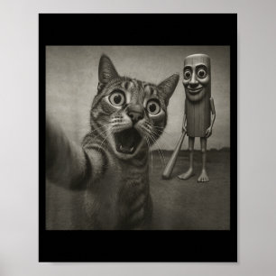 Poster Selfie de Gato Tung Tung Tung Sahur Italiano Brain