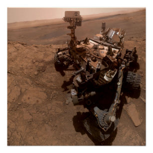 Pôster Selfie de Marte Curiosity Red Martian Paisagem