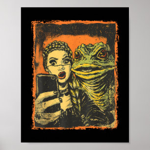 Poster Selfie De Monstro Com Gótico Horror Gr
