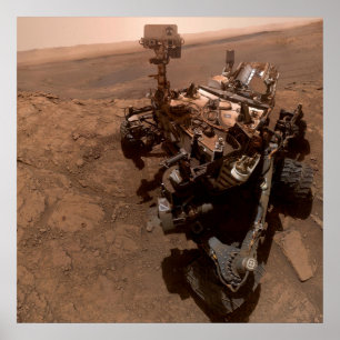 Poster Selfie NASA Mars Curiosity Rover Planet Vermelho