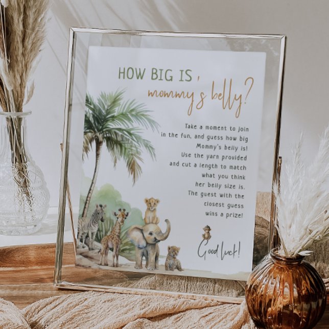 Poster Selgle Safari Animal Quão Grande É A Cintura De Ma (Criador carregado)