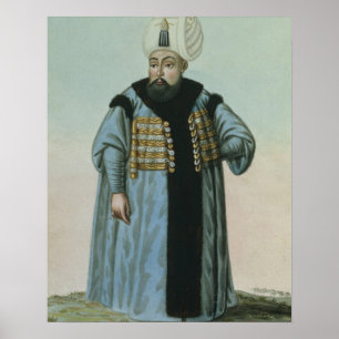 Poster Selim II (1524-74) chamado "Sari", o loiro ou o