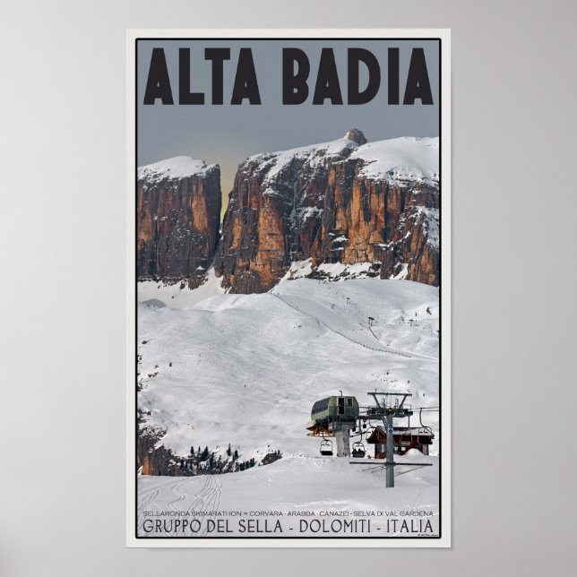 Poster Sella Ronda - Alta Badia (Frente)