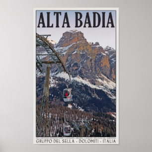 Poster Sella Ronda - gôndola de Alta Badia