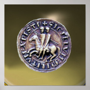 Pôster SELLO DOS TEMPLÁRIOS gema cinza