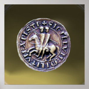 Pôster SELLO DOS TEMPLÁRIOS gema cinza